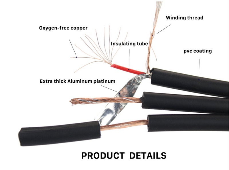 Devinal [25 Feet] 1/8 inch Male Stereo to Dual 1/4 Mono Male Audio Cable, 3.5mm TRS to Dual 6.35mm TS Y Splitter Breakout Cord, Gold Plated Heavy Duty Durable 7.5 Meters - Image 5